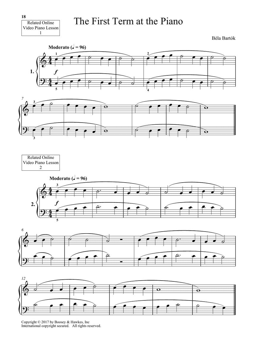 Bartók: The First Term at the Piano