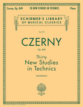 Czerny: 30 New Studies in Technics Op. 849