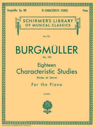 Burgmuller: 18 Characteristic Studies, Op. 109