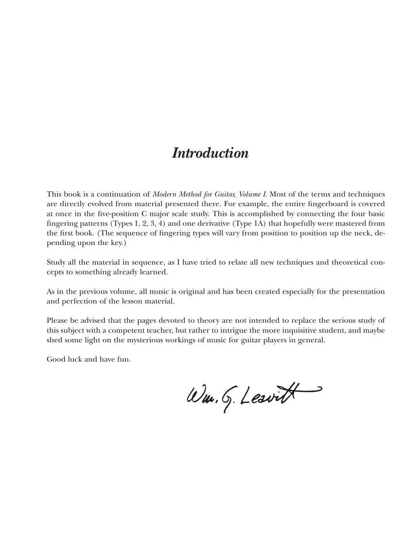 A Modern Method for Guitar, Volume 2