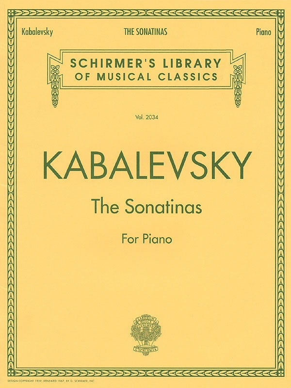 Kabalevsky: The Sonatinas Op. 13 Nos. 1 & 2