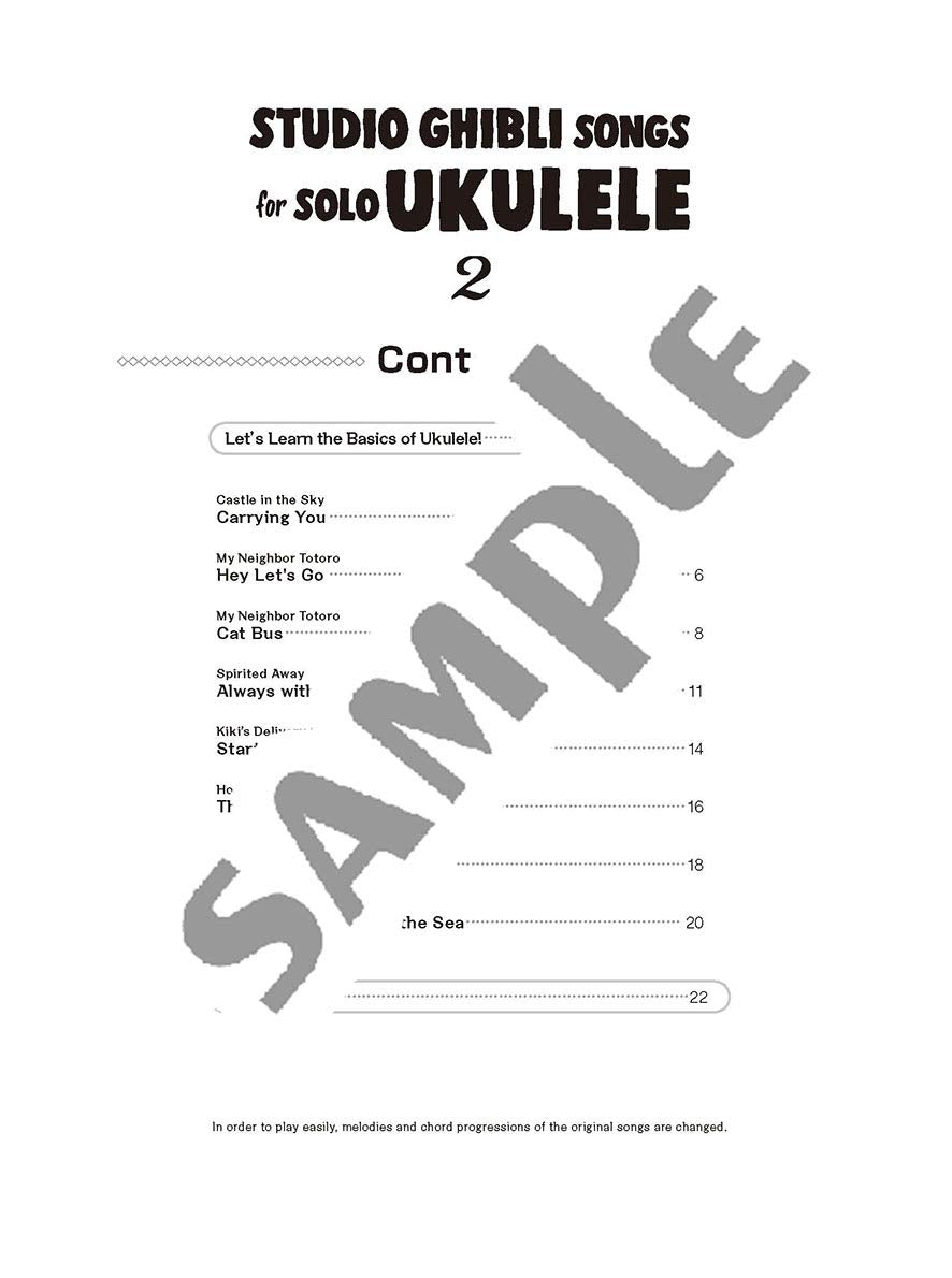 Studio Ghibli Songs for Solo Ukulele Vol. 2