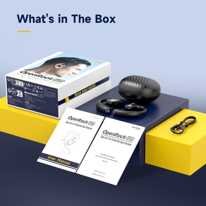 OpenRock Pro by OneOdio Open-Ear Air Conduction Sport Earbuds