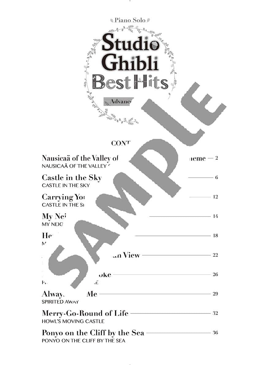 Studio Ghibli Best Hits for Advanced Piano