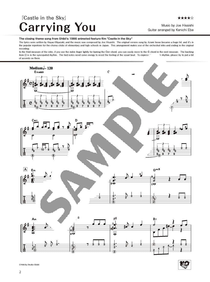 Studio Ghibli Songs for Solo Guitar Vol. 2