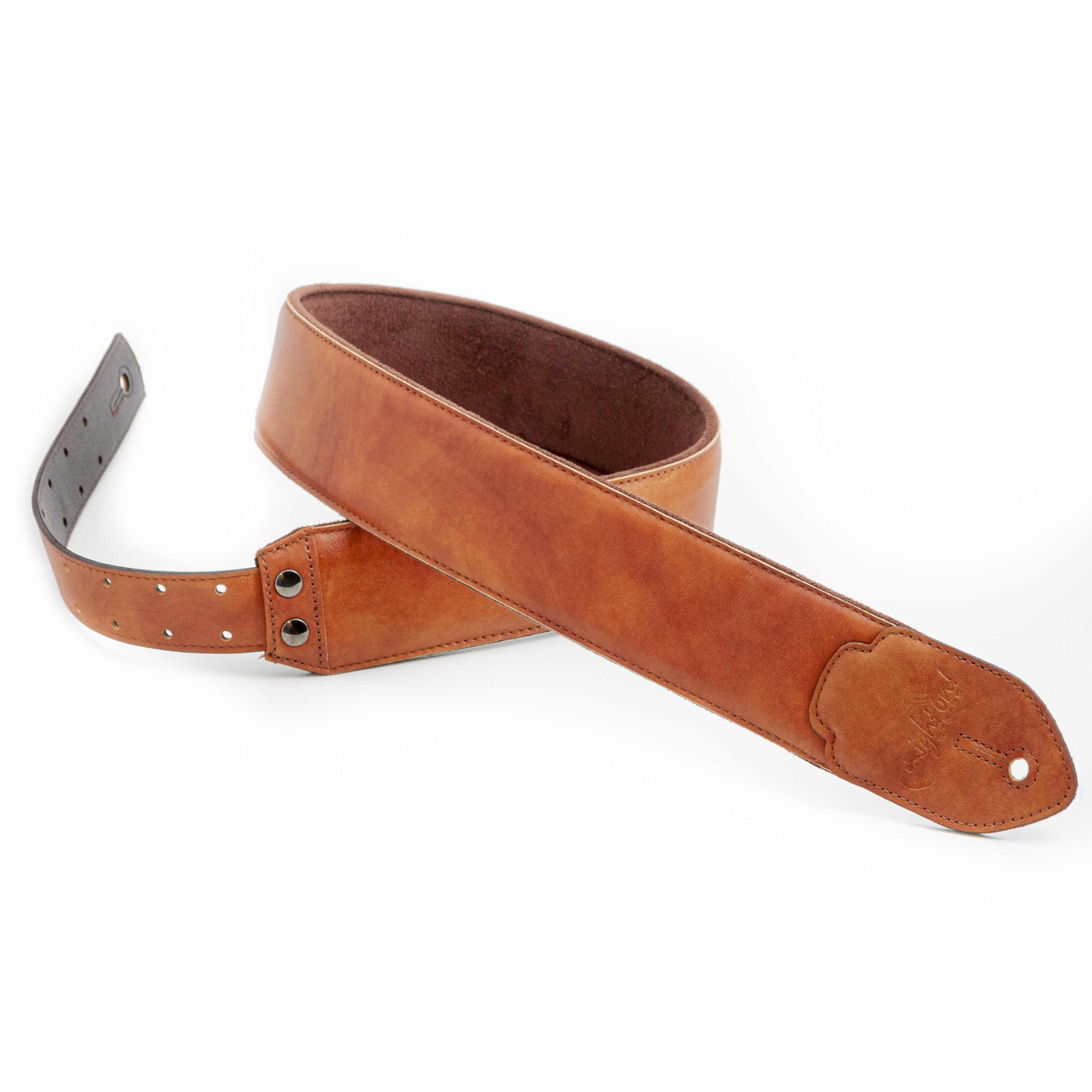 RightOn! Vintage Guitar Strap, Light Brown