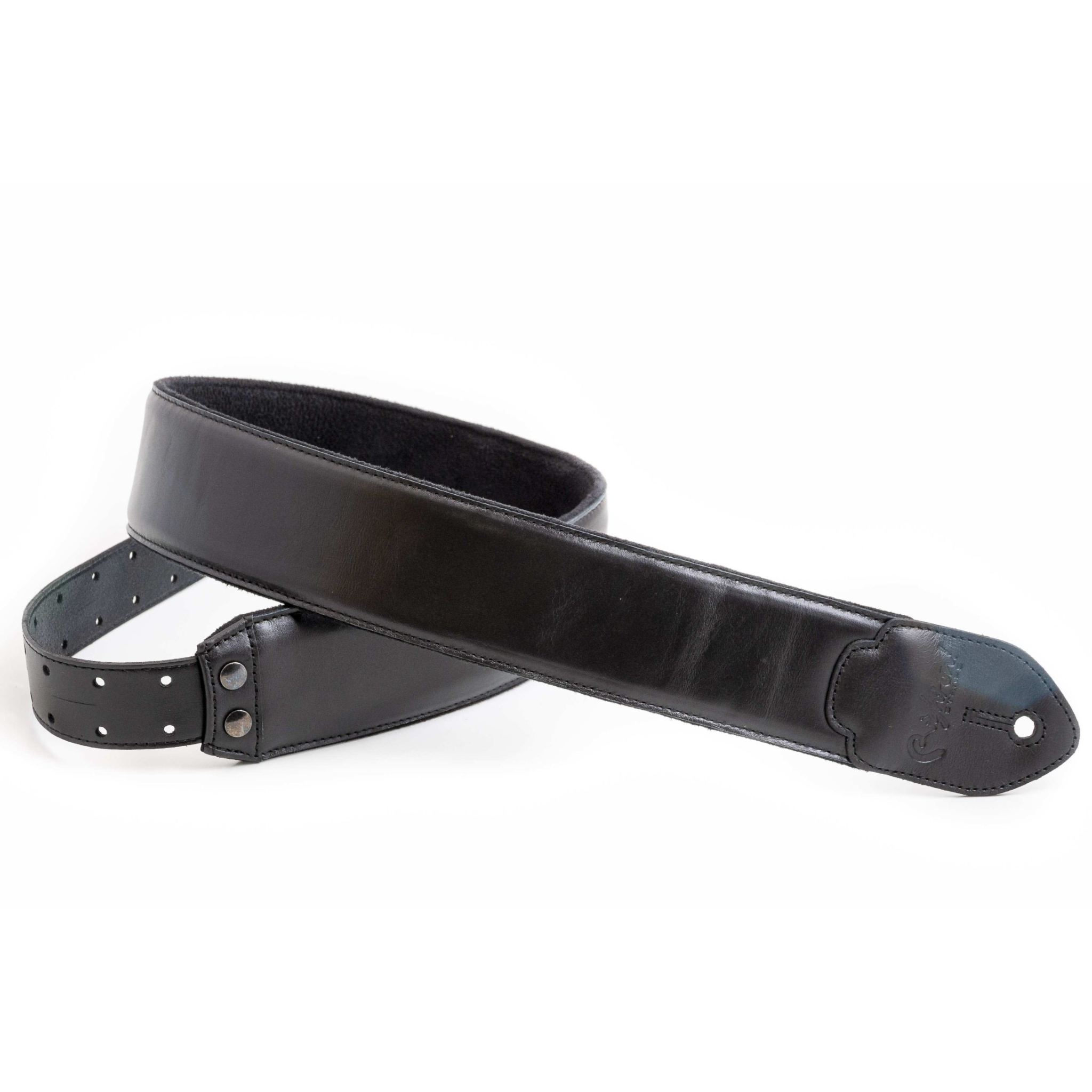 RightOn! Vintage Guitar Strap, Black