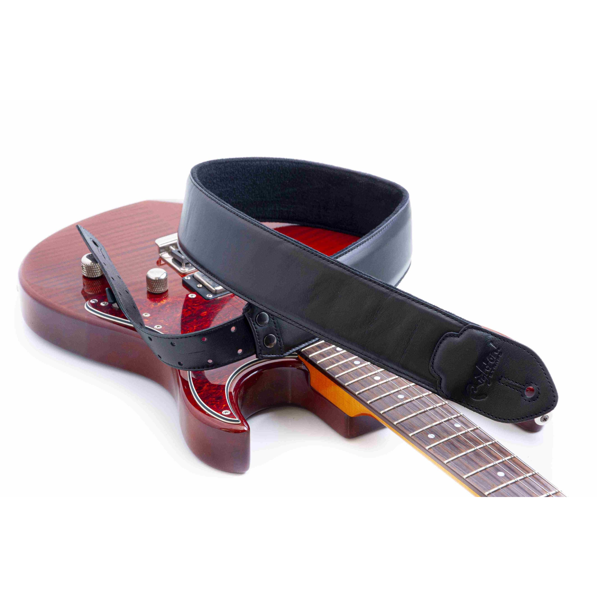 RightOn! Vintage Guitar Strap, Black