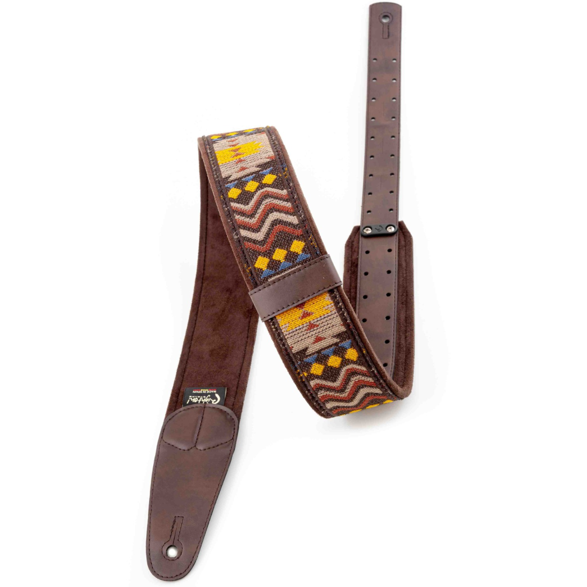 RightOn! Azteca Guitar Strap, Brown