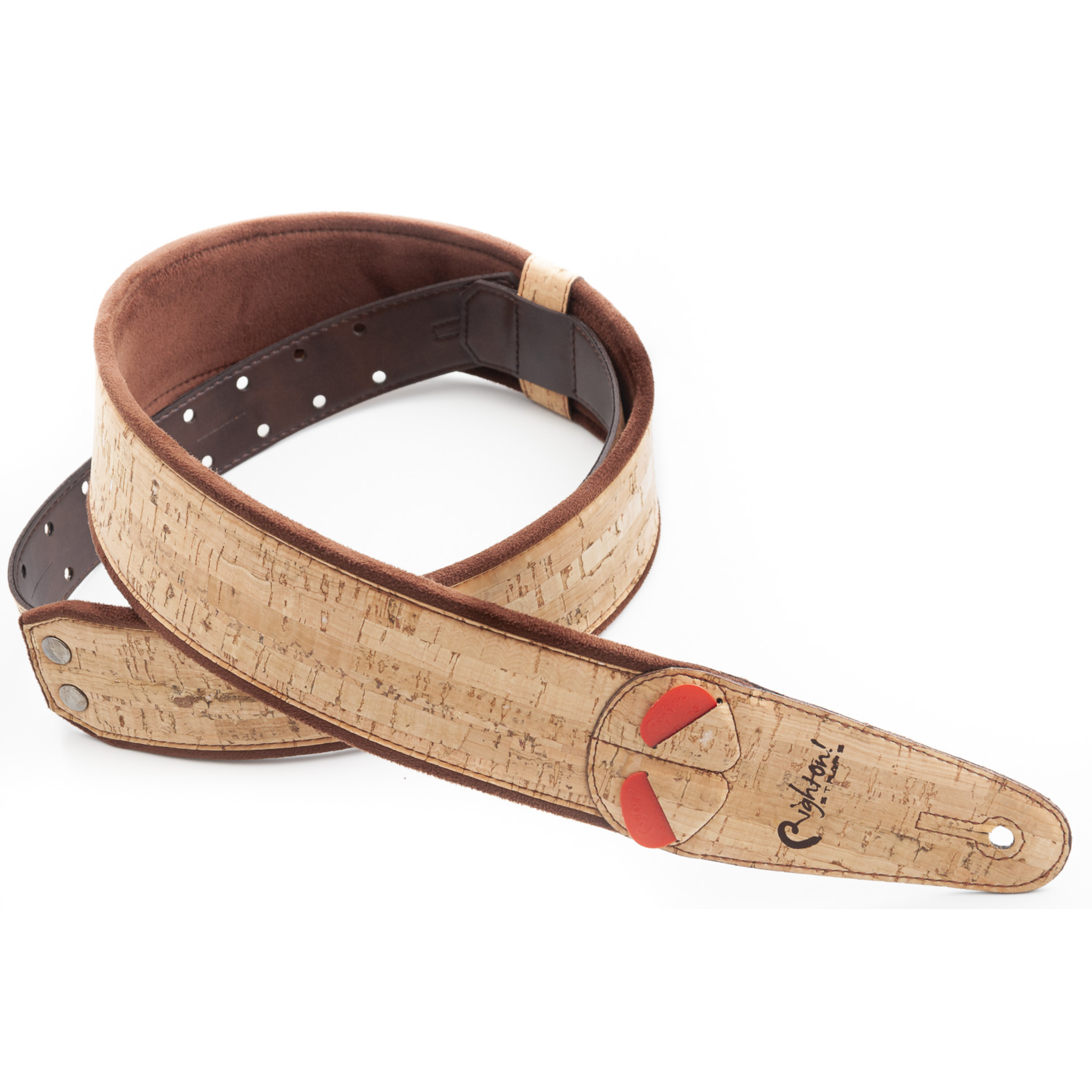 RightOn! Cork Guitar Strap, Beige
