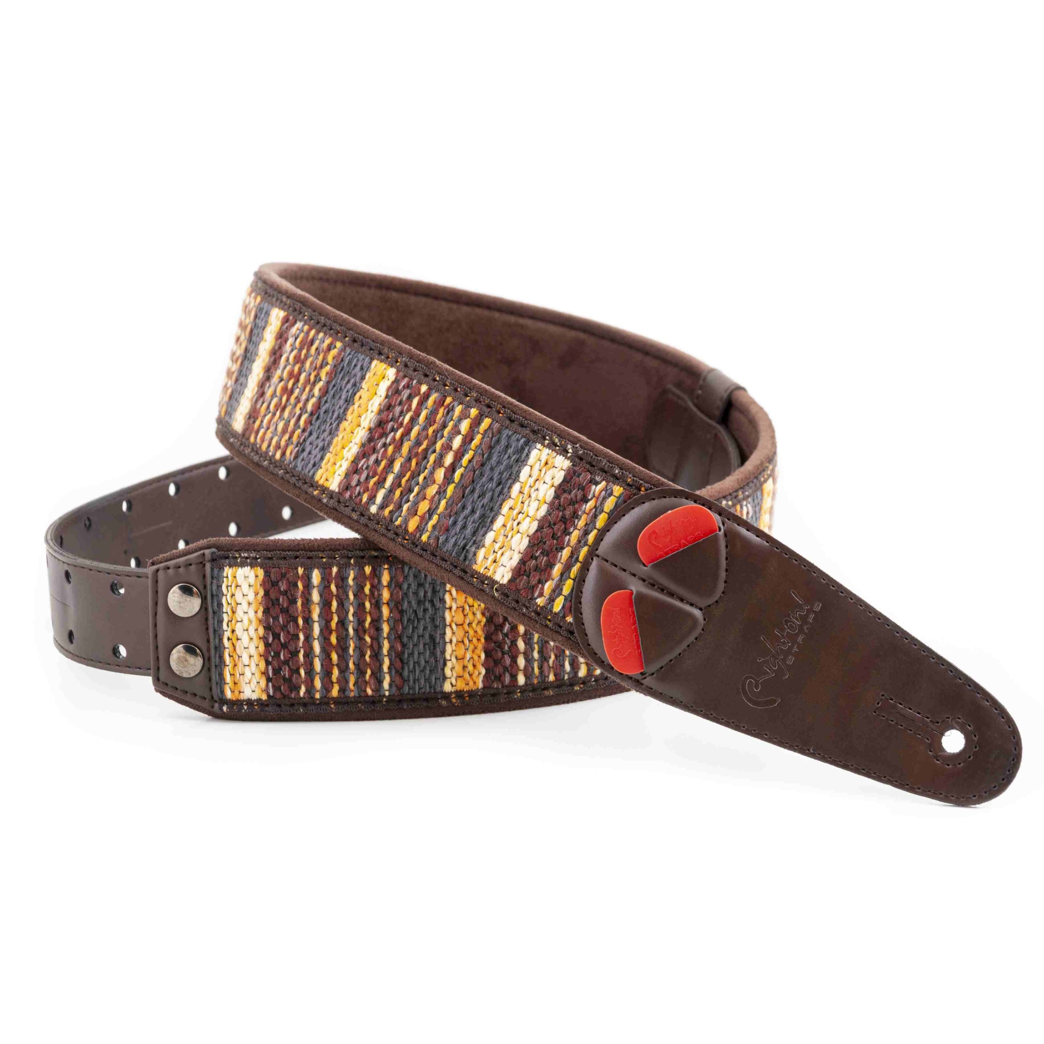 RightOn! Maracaibo Guitar Strap, Brown