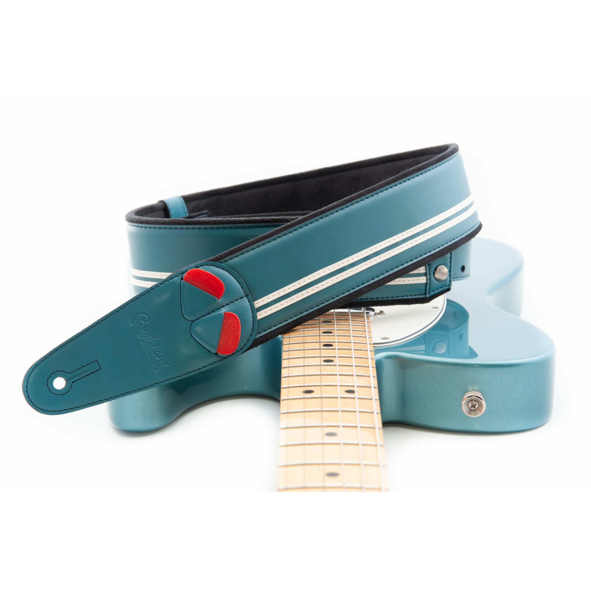 RightOn! Race-60 Guitar Strap, Teal