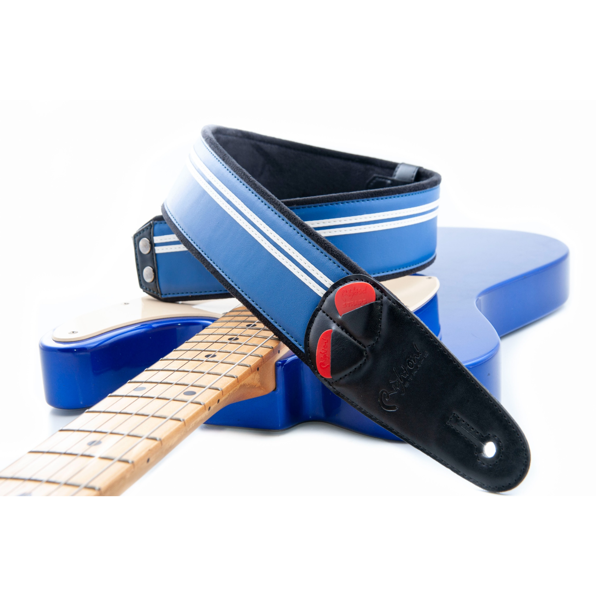 RightOn! Race-60 Guitar Strap, Blue