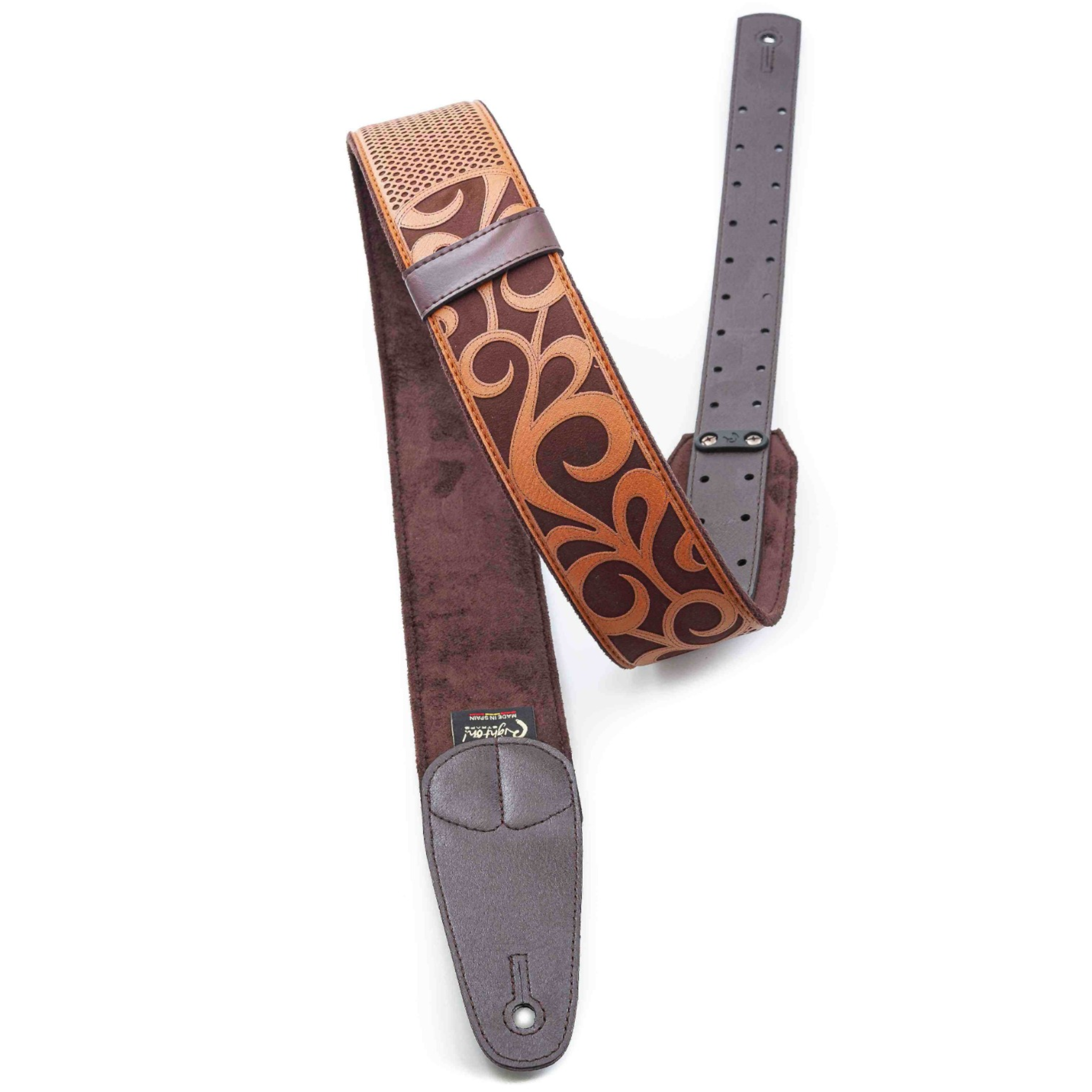 RightOn! Nashville Guitar Strap, Light Brown