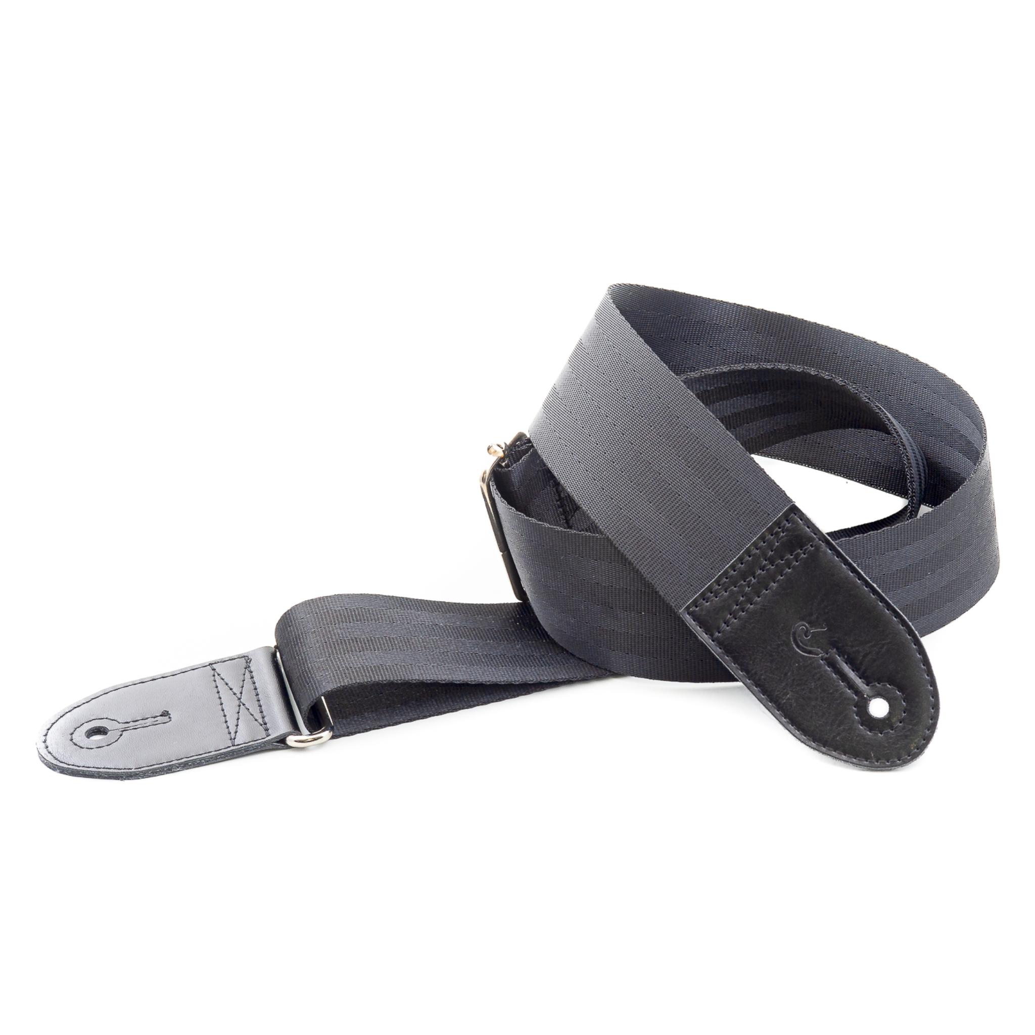 RightOn! Basic Seatbelt Guitar Strap, Black