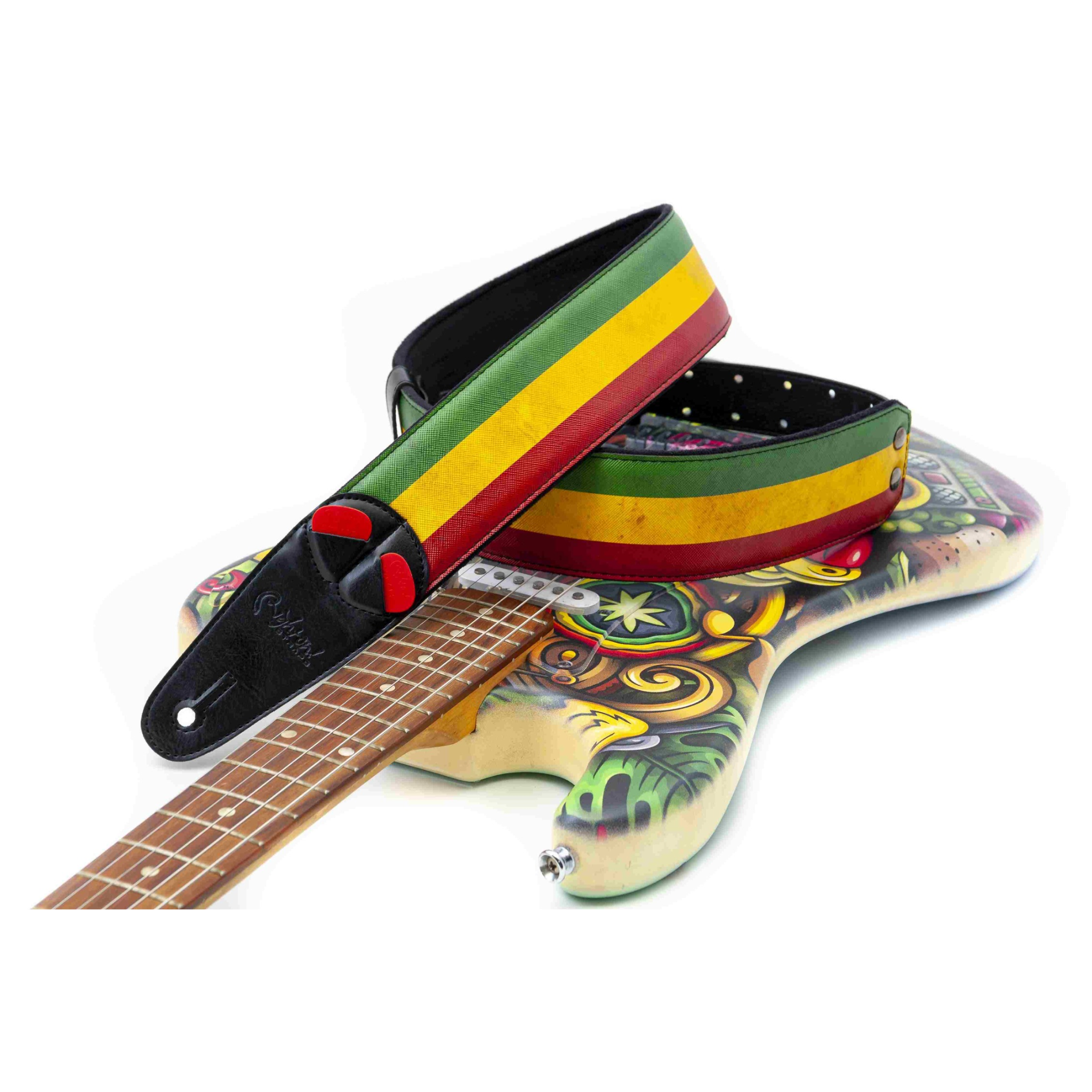 RightOn! Legend Rasta Guitar Strap