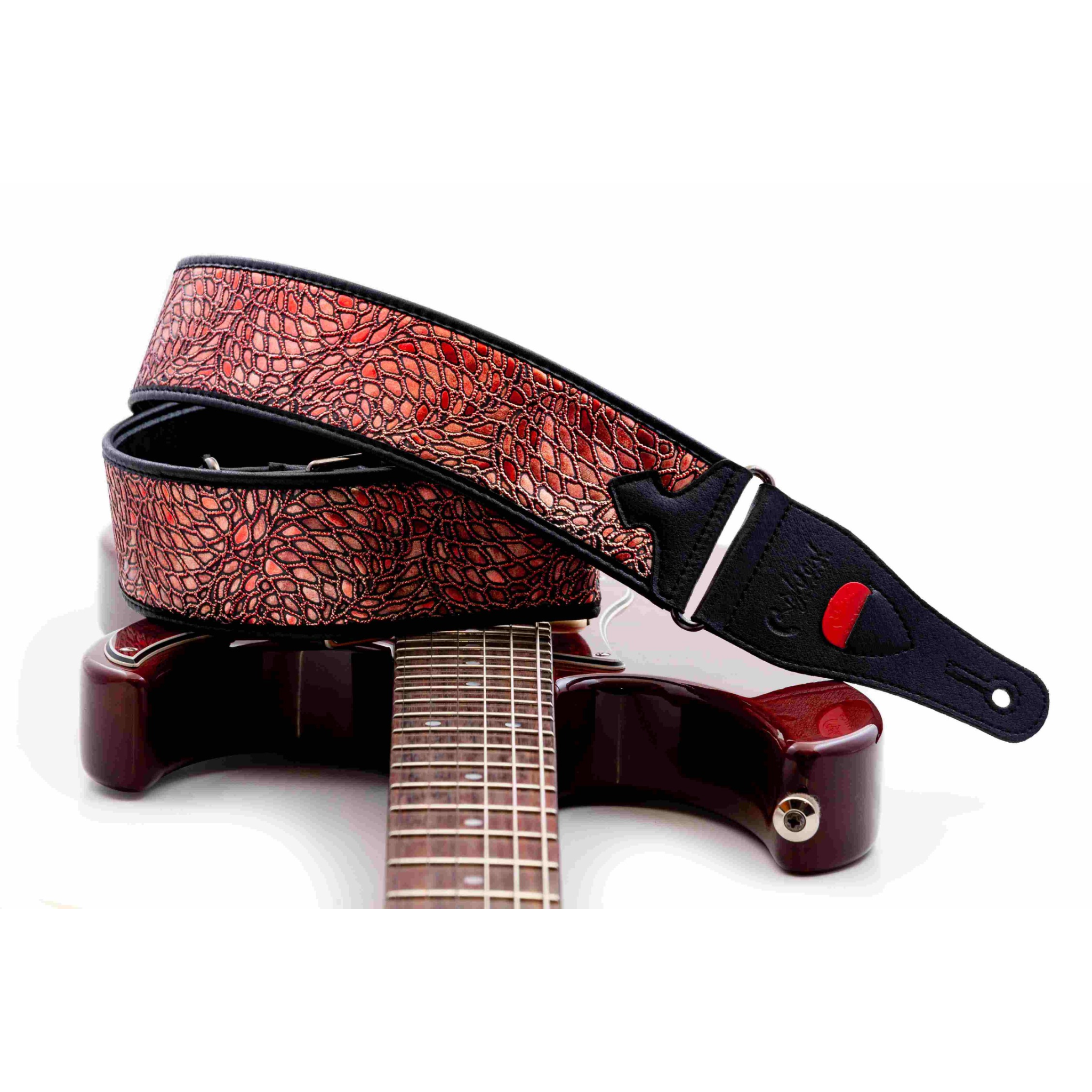 RightOn! Alien Guitar Strap, Red