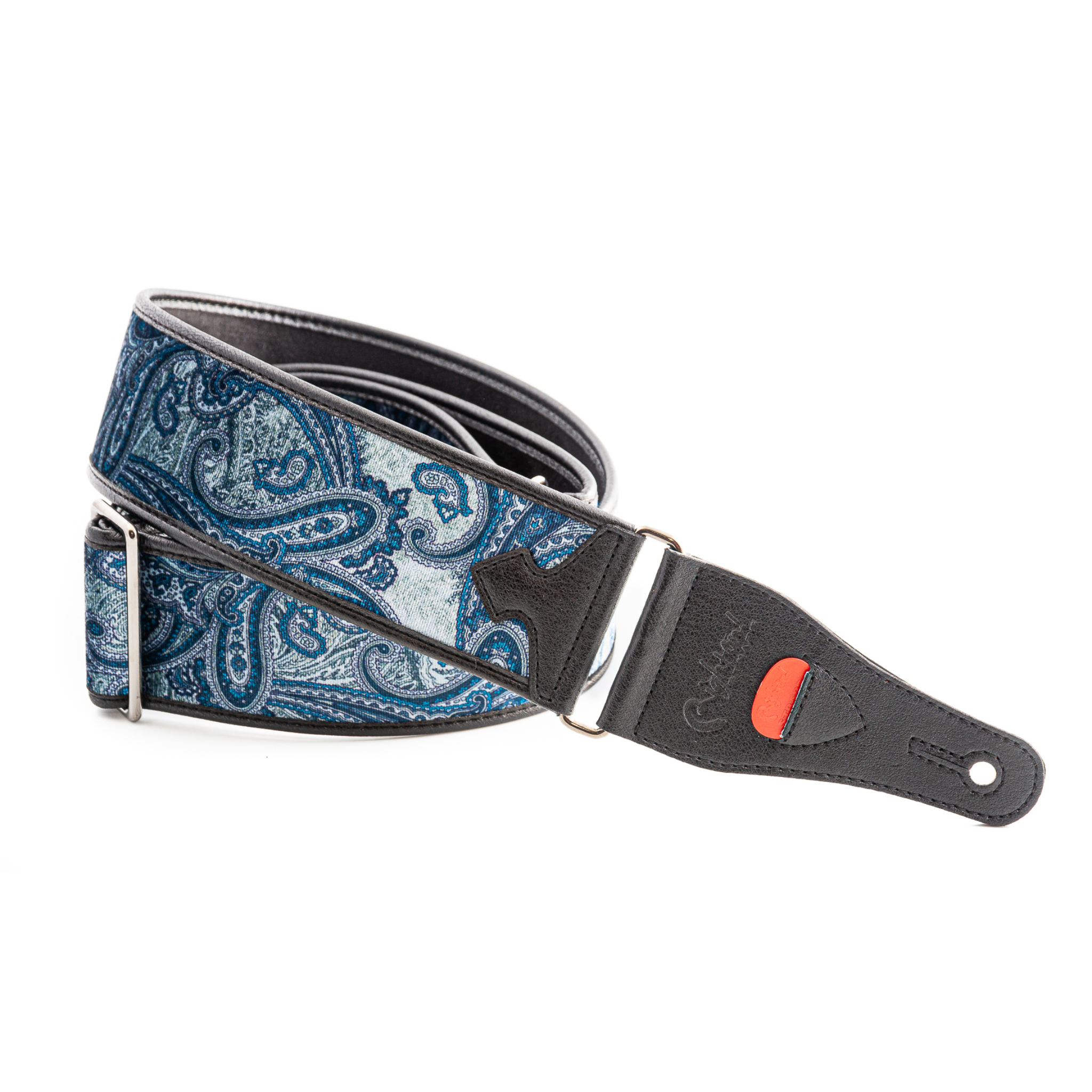 RightOn! Paisley Velvet-60 Guitar Strap, Blue