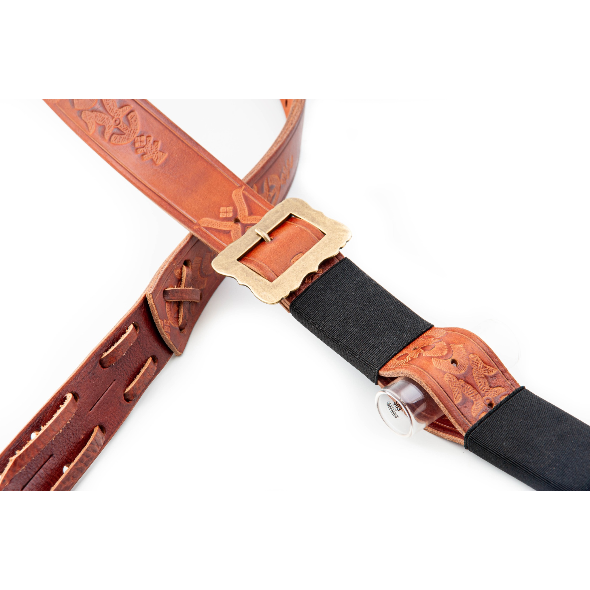 RightOn! Legend B.M. Bohemian Guitar Strap, Light Brown