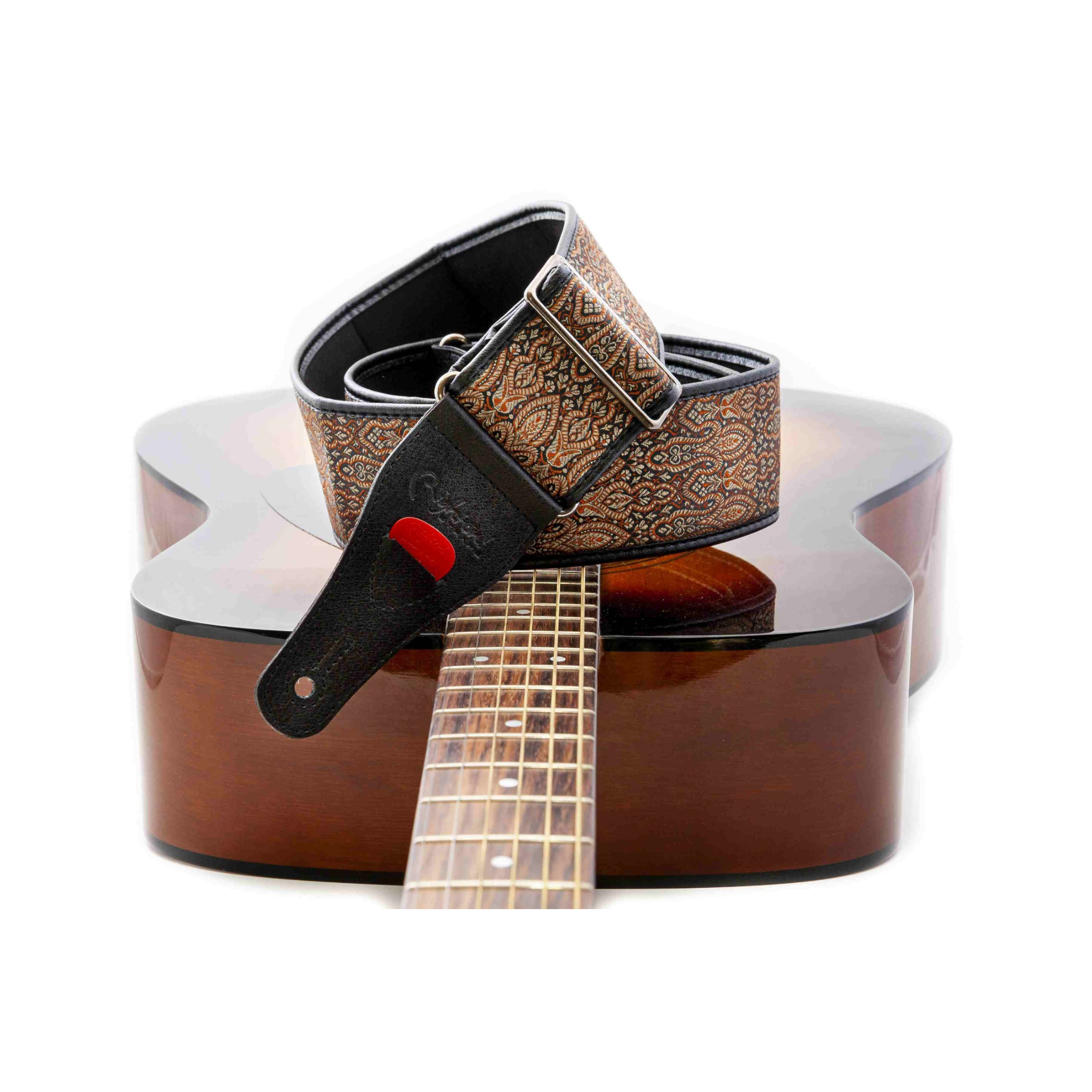 RightOn! Cordoba Guitar Strap, Brown