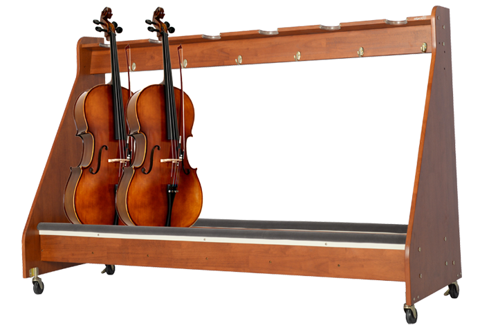 Alges Mobile Instrument Storage - 6-Unit Cello Rack
