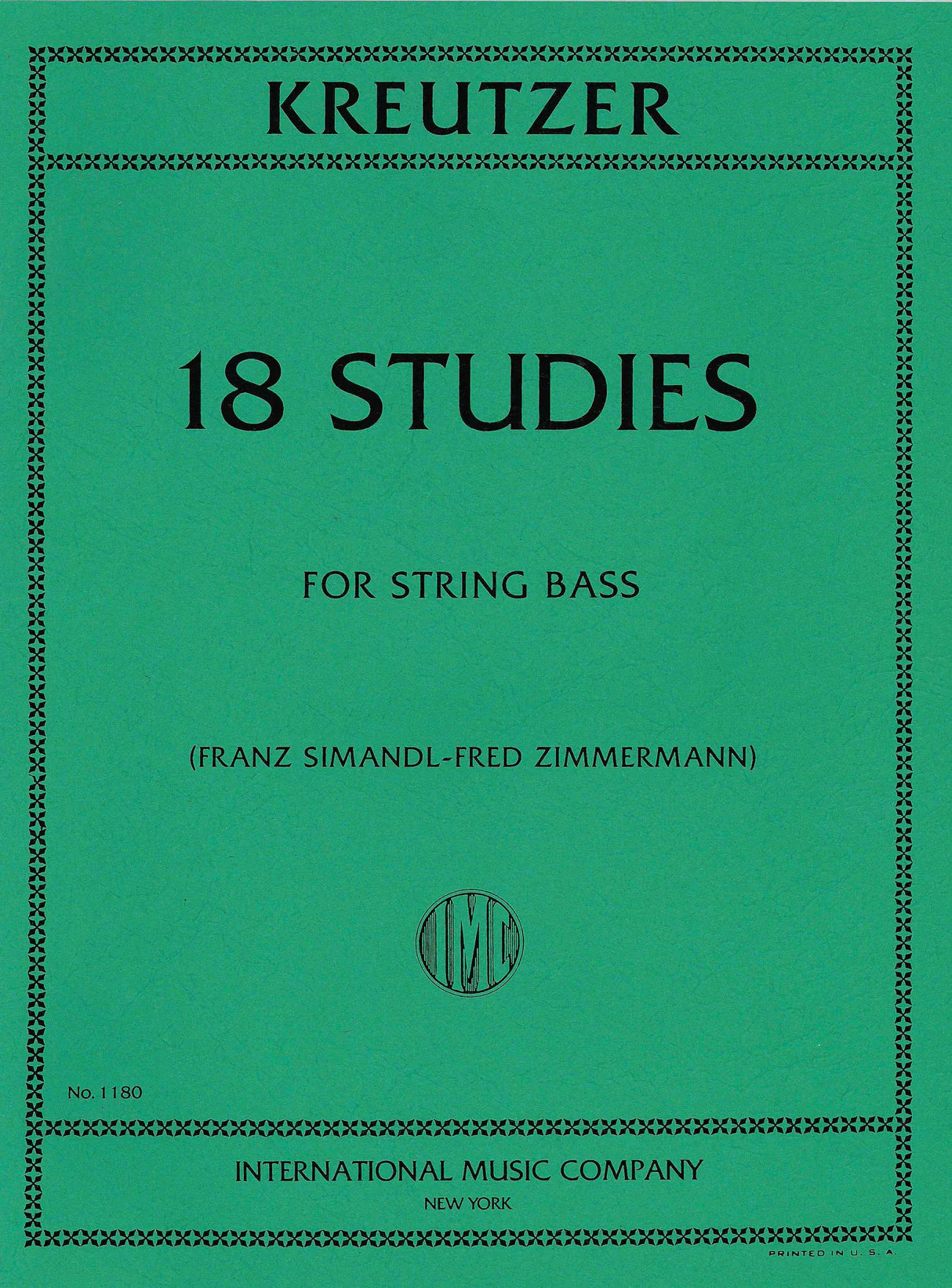 Kreutzer: 18 Studies for Double Bass