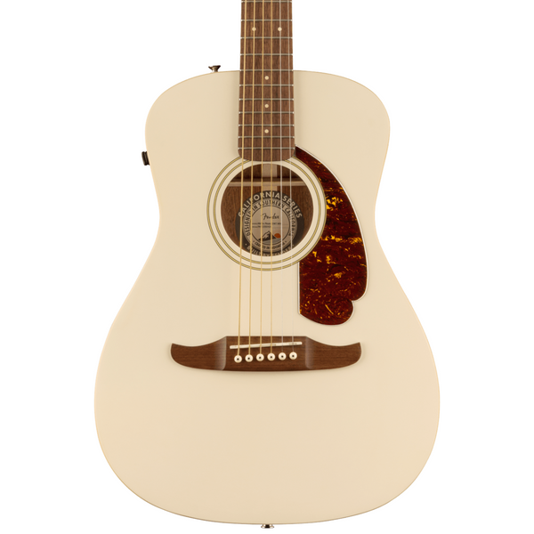 Fender California Series Malibu Player Acoustic-Electric Guitar, Olympic White