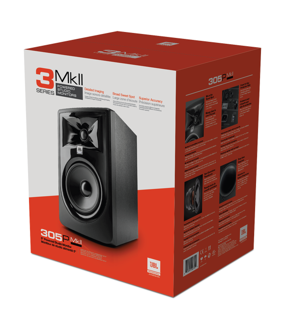 JBL 305P MkII
Powered 5" (12.7 cm) Two-Way Studio Monitor