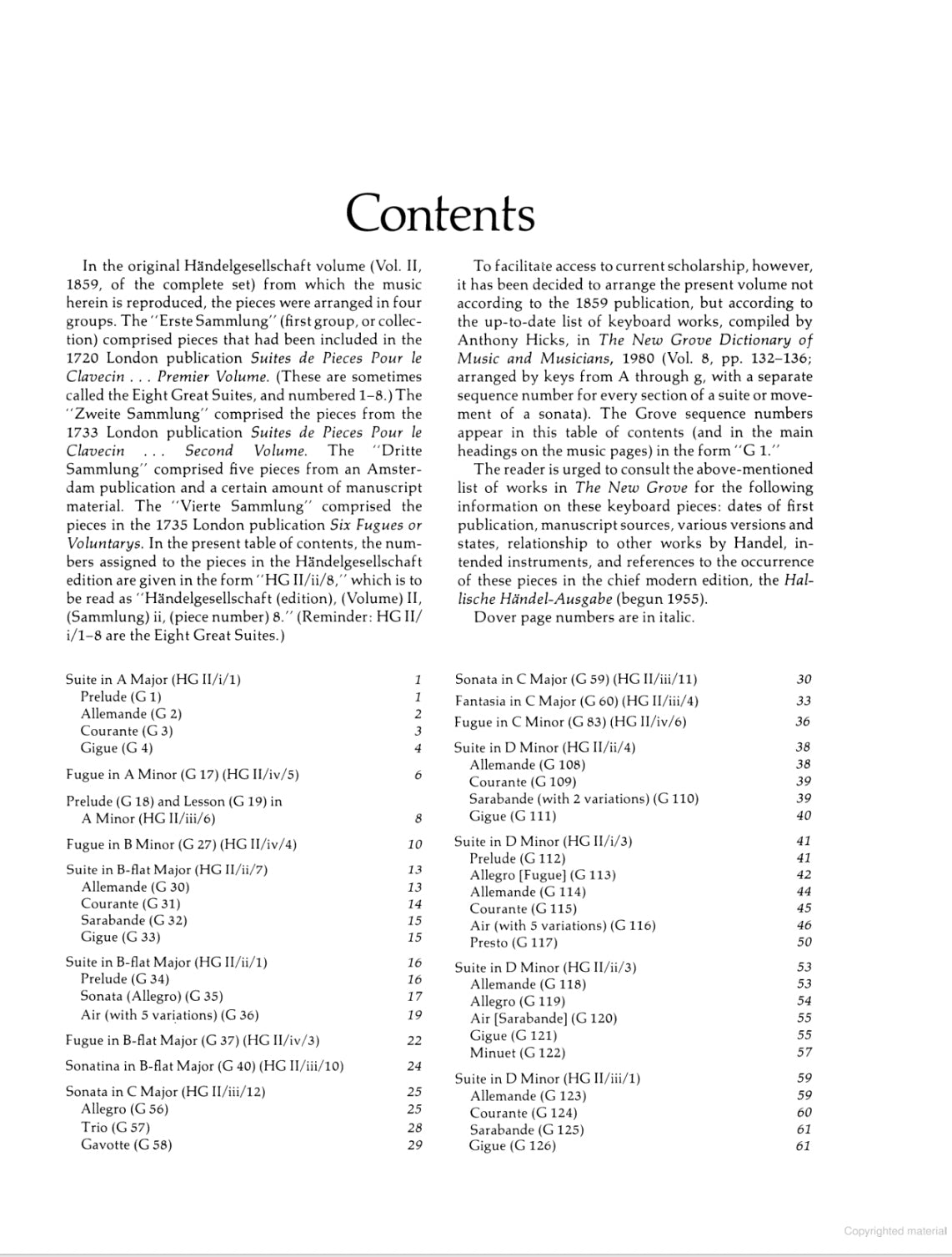 Handel: Keyboard Works for Solo Instrument