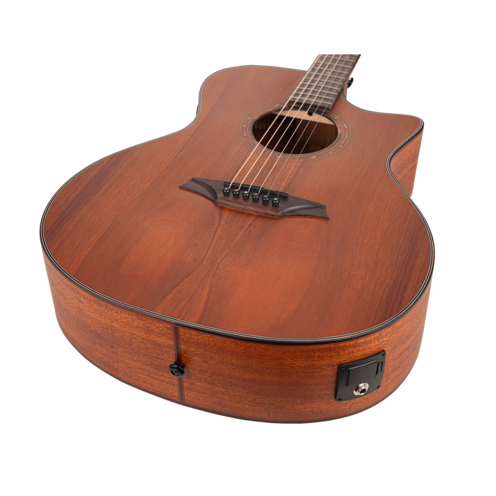 Bromo Tahoma Series Grand Auditorium Electric-Acoustic Guitar, Mahogany