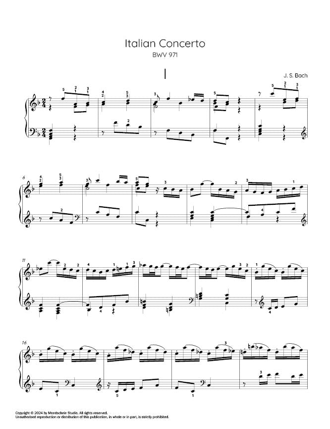 Bach: Italian Concerto, BWV 971