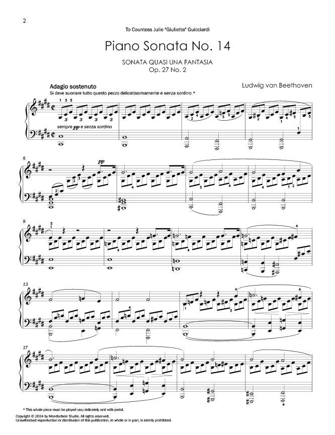 Beethoven: Piano Sonata No. 14, Op. 27 No. 2, "Moonlight"