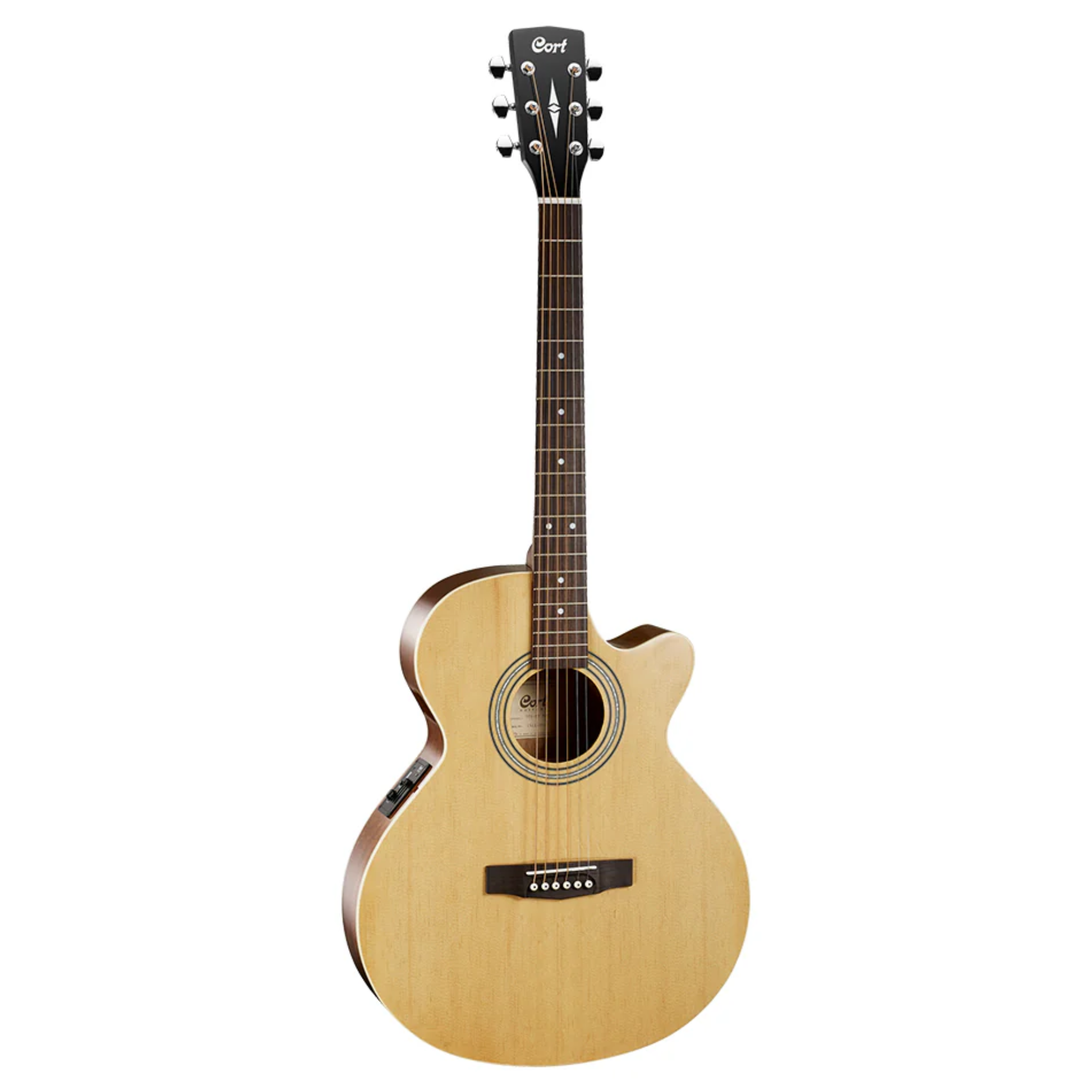 Cort SFX-ME Cutaway Acoustic Guitar with Bag, Open Pore