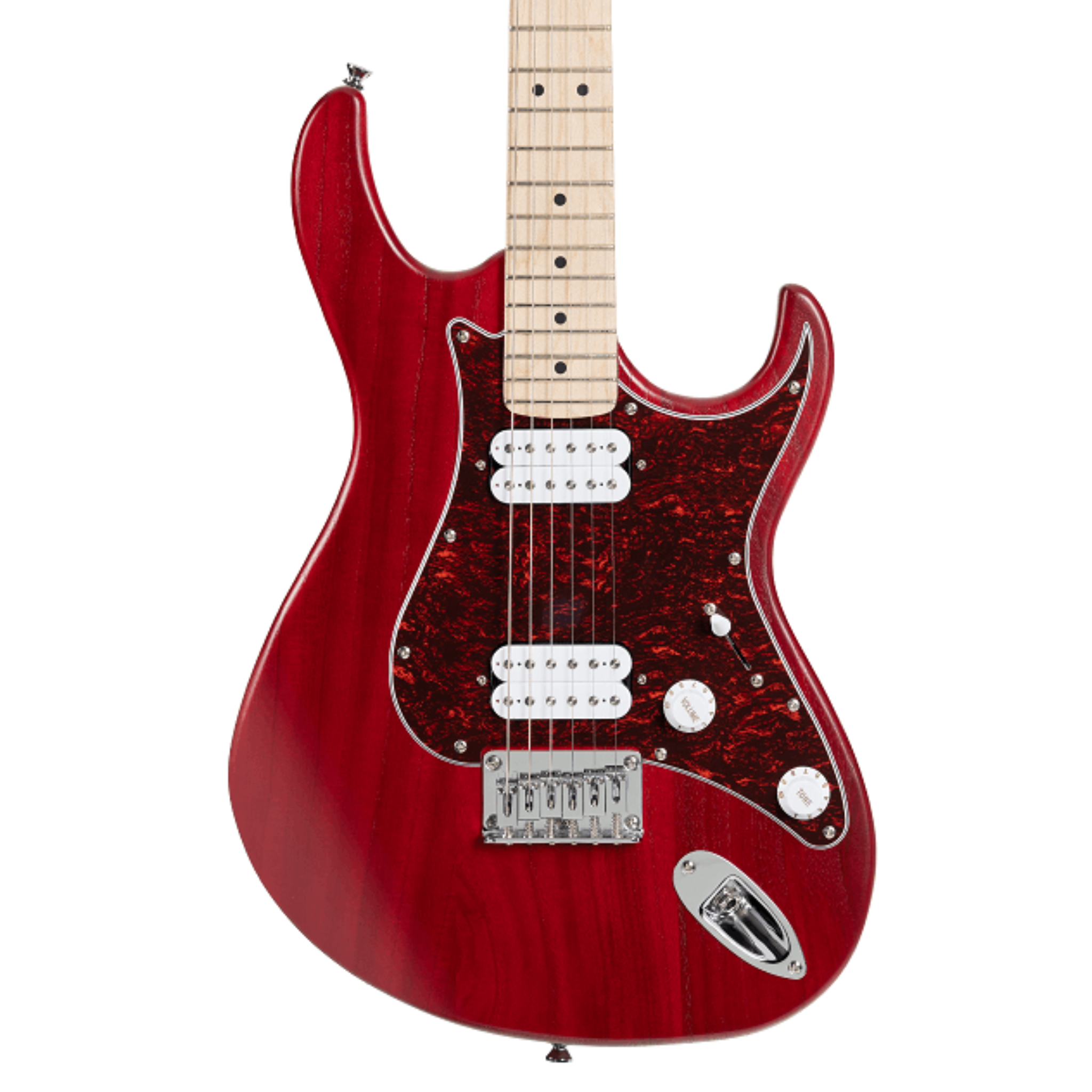 Cort G100 HH Electric Guitar, Open Pore Black Cherry