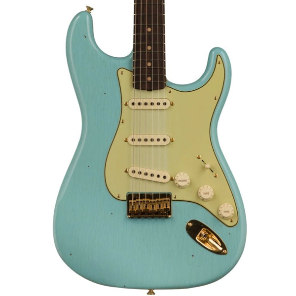 Fender Custom Shop Fender Limited '59 Hardtail Strat Journeyman Relic with Gold Closet Classic Hardware Faded Aged Daphne Blue