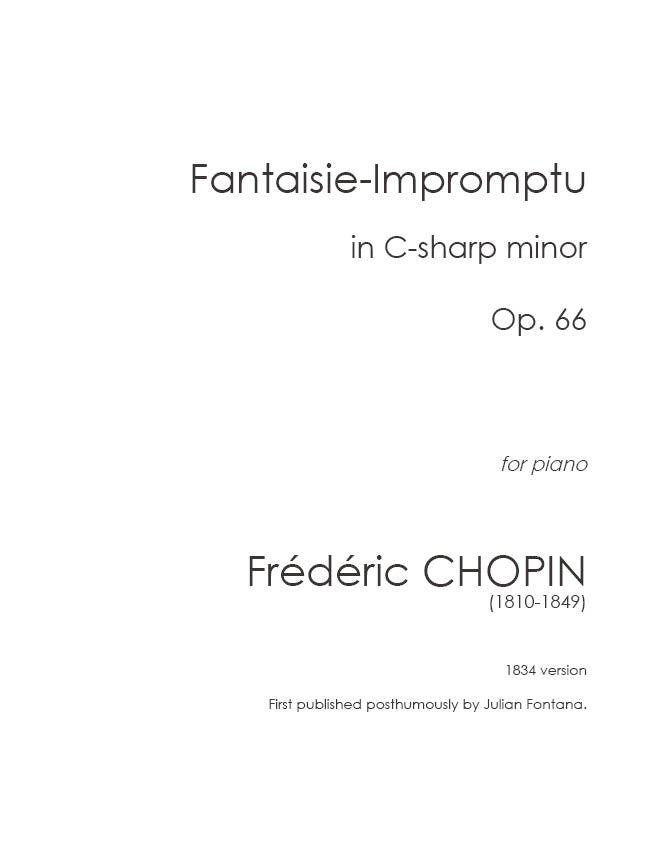Chopin: Fantaisie-Impromptu, Op. 66