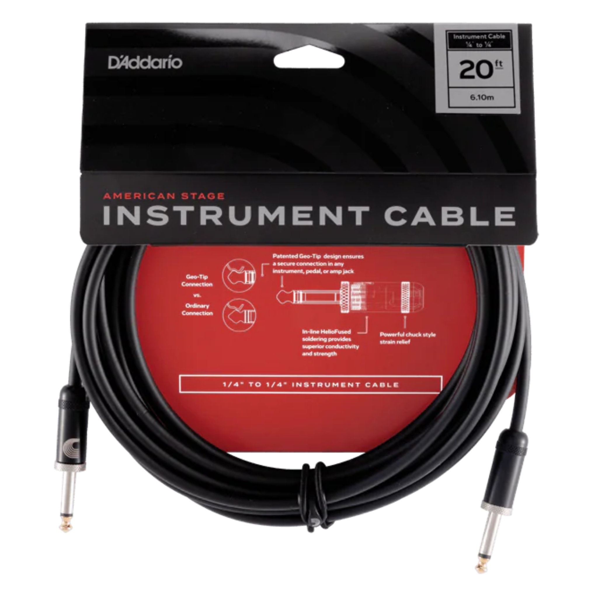 Planet Waves American Stage Instrument Cable, 20ft
