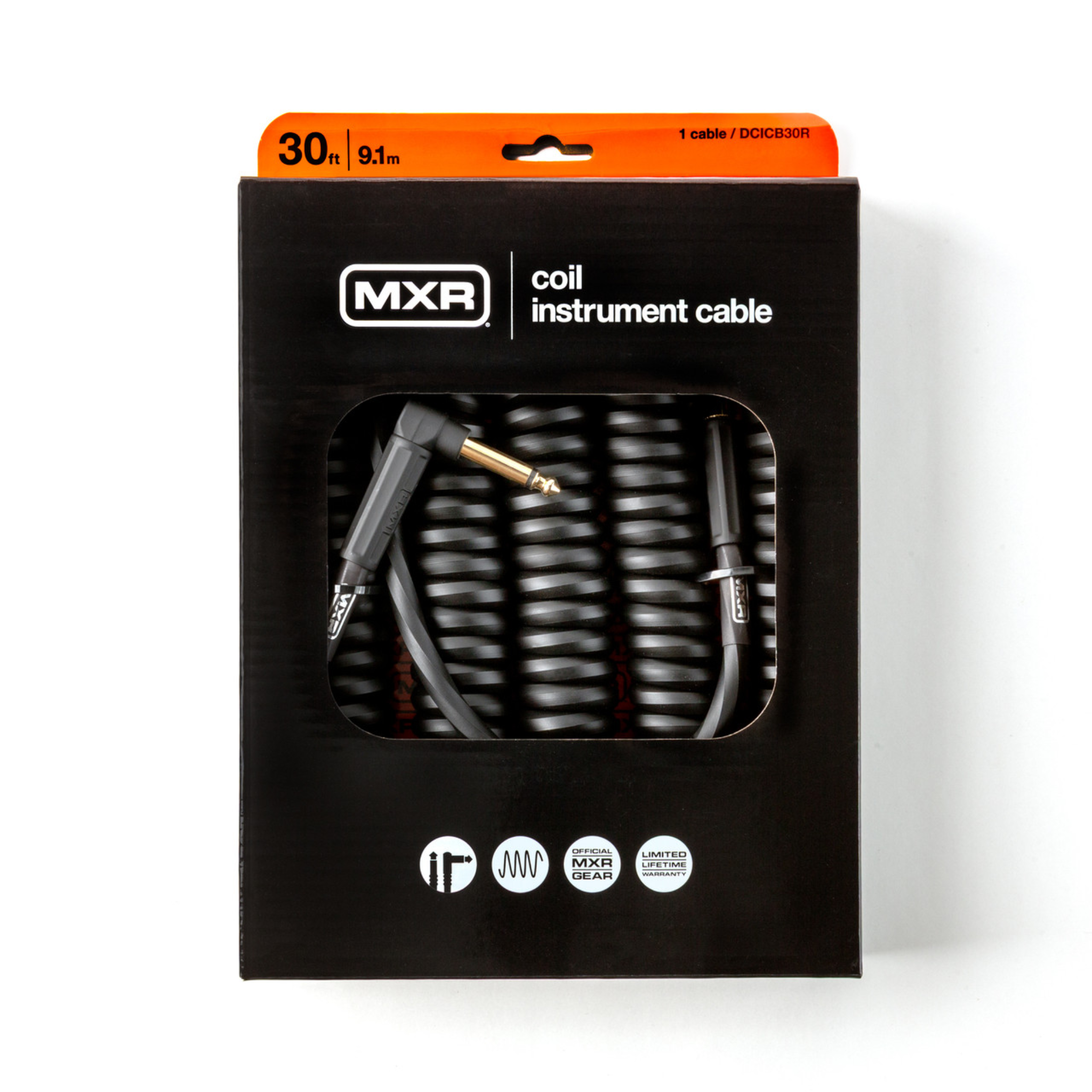 MXR Coil Instument Cable 30ft, Black