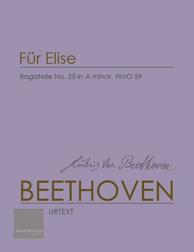 Beethoven: Fur Elise, Bagatelle No. 25 in A minor, WoO 59