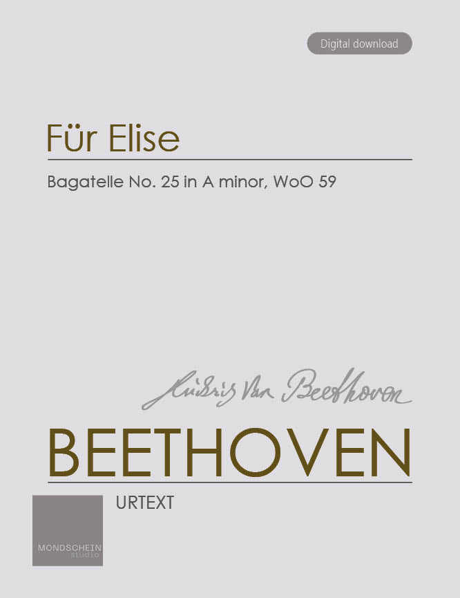 Beethoven: Fur Elise, Bagatelle No. 25 in A minor, WoO 59