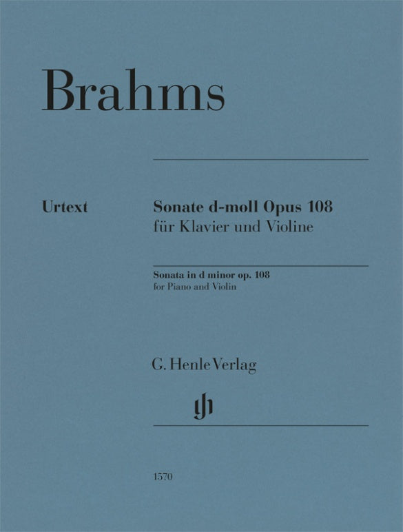 Brahms: Sonata in D Major Op. 108 for Violin & Piano