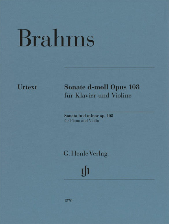 Brahms: Sonata in D Major Op. 108 for Violin & Piano