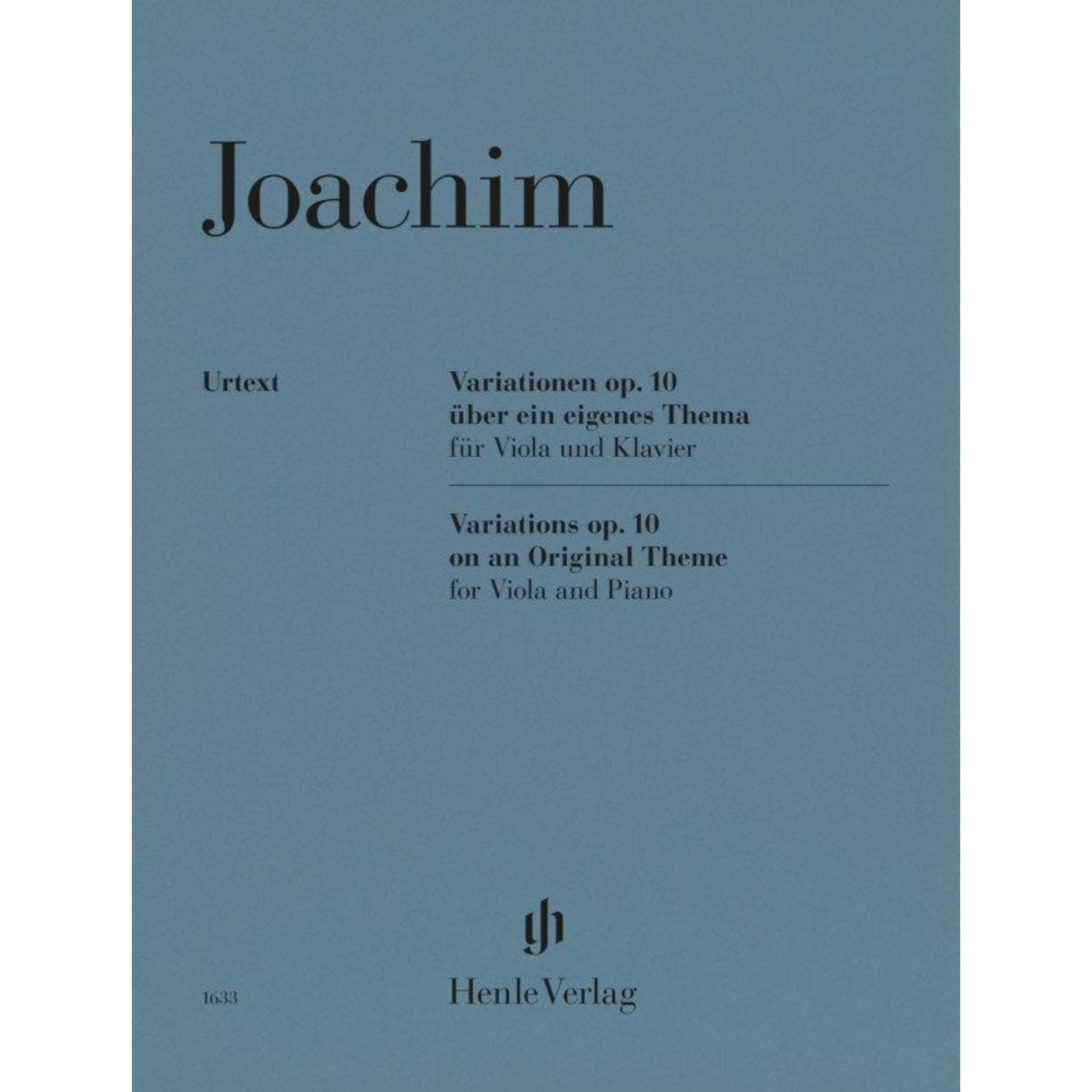 Joachim: Variations on an Original Theme op. 10 for Viola and Piano
