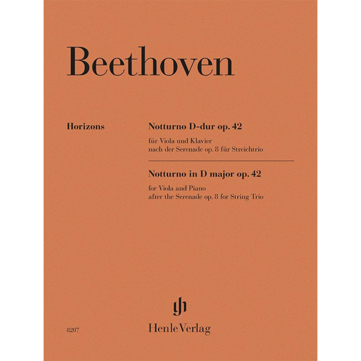 Beethoven - Notturno d major op. 42 for Viola and Piano after the Serenade op. 8 for String Trio