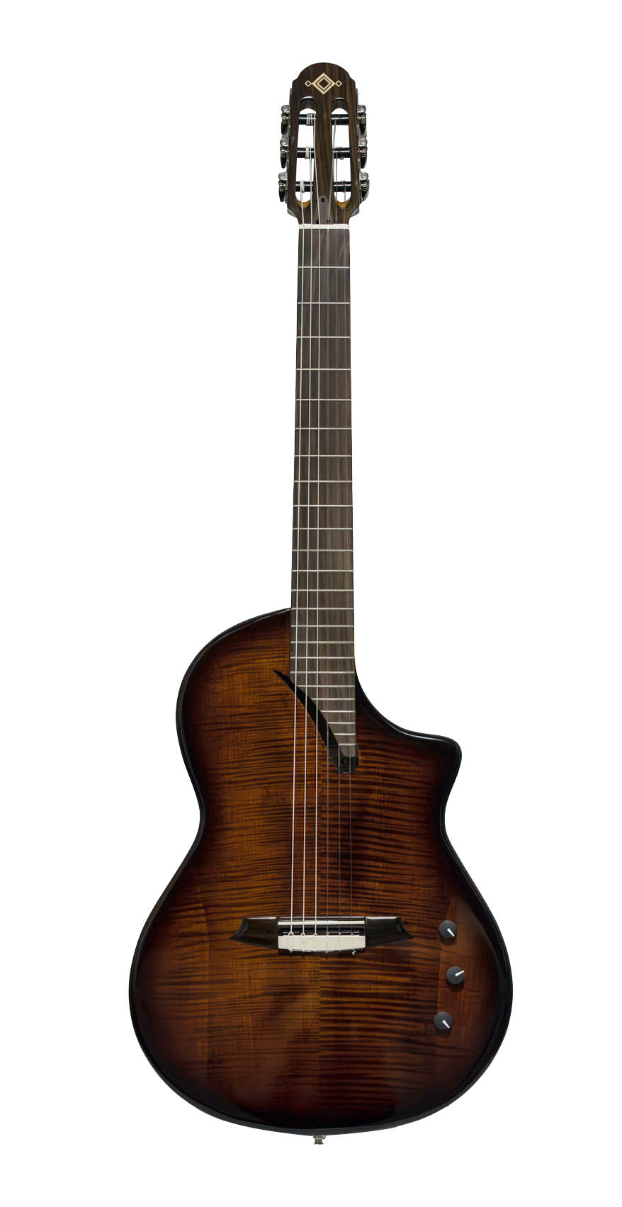 Katoh Hispania Thin Body A/E Guitar, Cognac