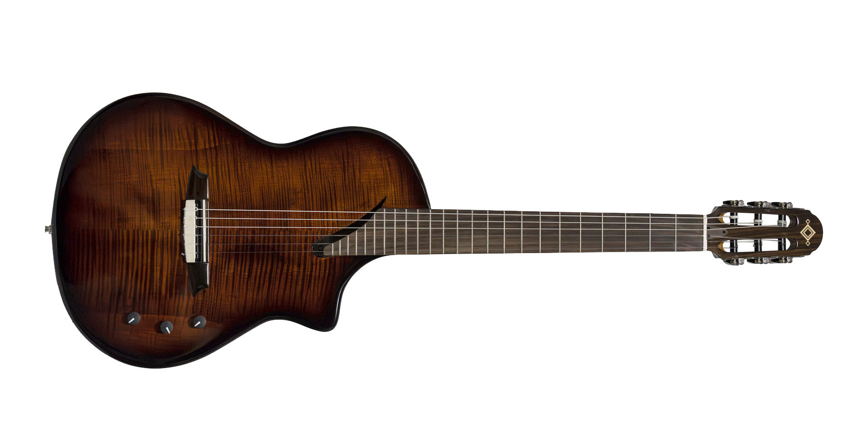 Katoh Hispania Thin Body A/E Guitar, Cognac