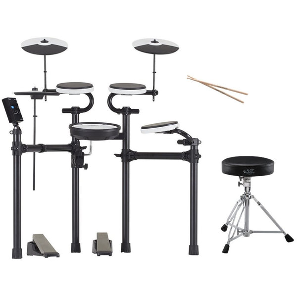 Roland V-Drums TD-02KVDAP Electronic Drum Kit with optional Hardware Pack (Stool & Sticks)