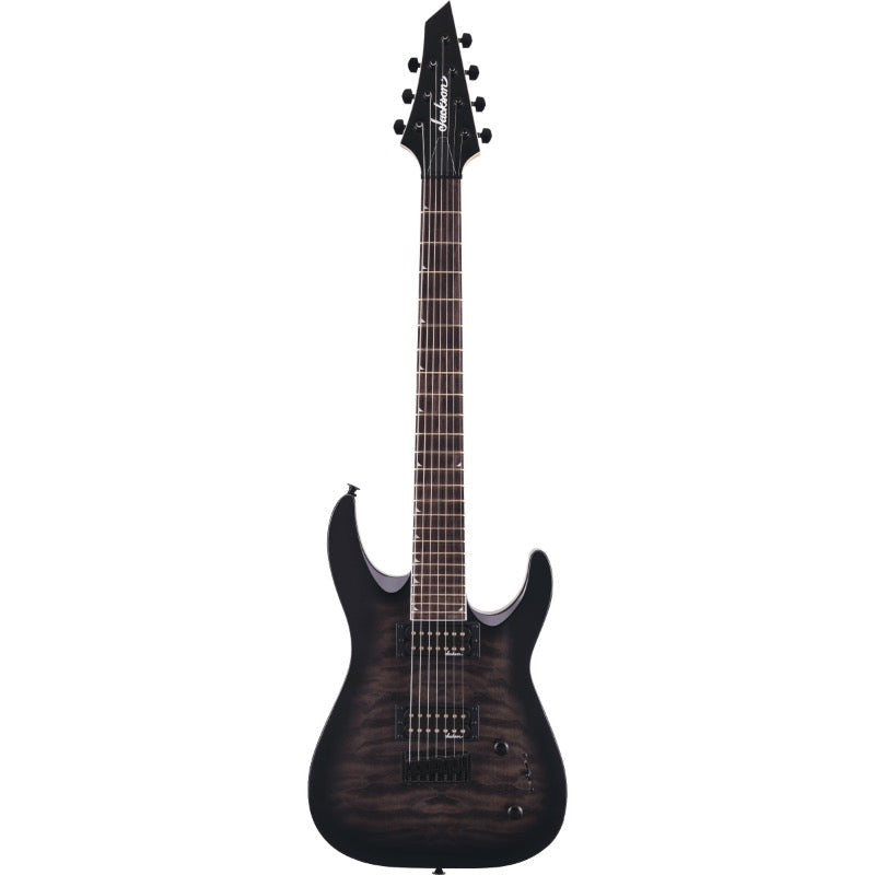 Jackson JS Series Dinky 7-String Arch Top JS22Q-7 DKA HT, Transparent Black Burst