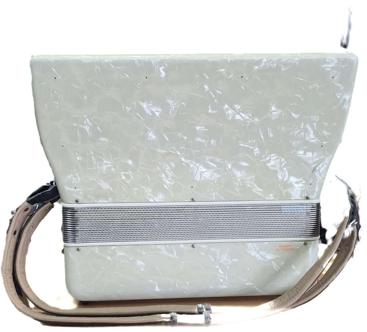 Second Hand Excelsior 80 Bass Piano Accordion Pearl White