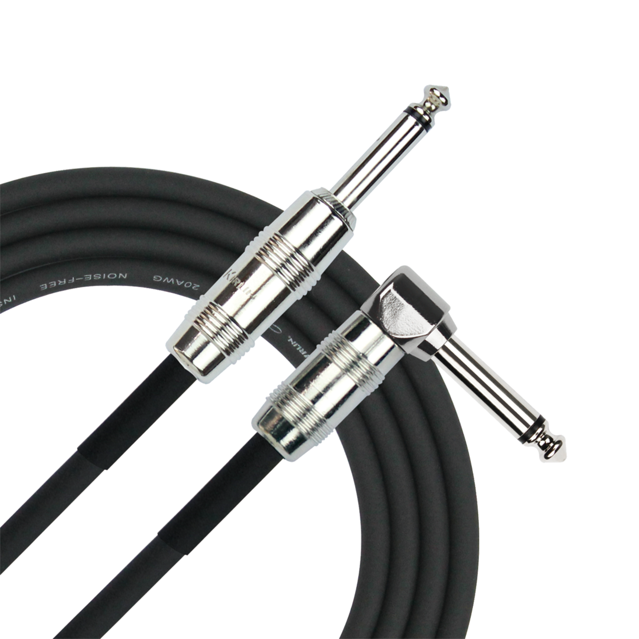 Kirlin Original Instrument Cable, 10ft Straight to Right-Angle